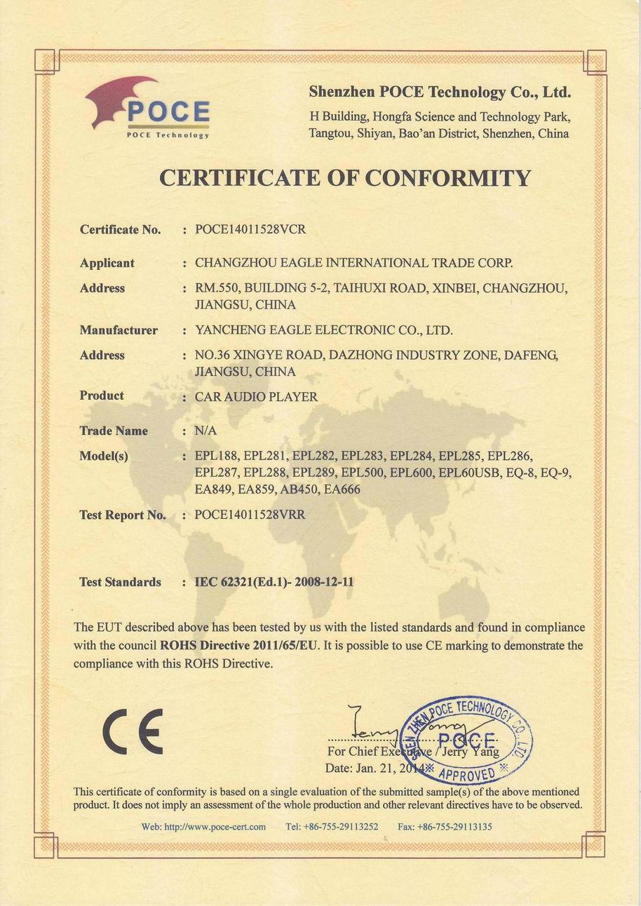 CE certificate